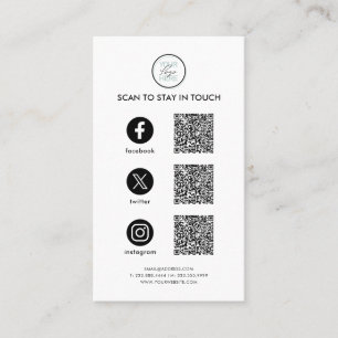 QR-Codes & Social-Media-Links Visitenkarte