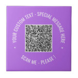 QR-Codescannen Info Benutzerdefinierte Textfarben  Fliese<br><div class="desc">Wählen Sie Farben und Schriftart - Ihre QR Code Scan Info Benutzerdefinierte Textfarben Personalisierte Werbegeschenke Business oder Persönliche Moderne Geschenke - Add your QR Code - Bild oder Logo - Foto / Text - Name oder andere Informationen / Nachricht - Neu vergrössern und verschieben oder entfernen / Hinzufügen von Elementen...</div>