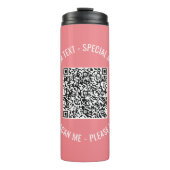 QR-Codescannen Informationen Benutzerdefinierte T Thermosbecher (Vorderseite)