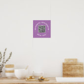 QR-Codescannen Informationen Benutzerdefinierte Te Poster (Küche)