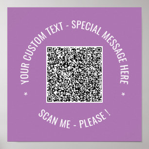 QR-Codescannen Informationen Benutzerdefinierte Te Poster