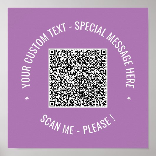 QR-Codescannen Informationen Benutzerdefinierte Te Poster (Vorne)