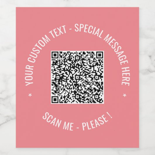 QR-Codescannen Informationen Benutzerdefinierte Te Weinetikett (Einzelnes Label)
