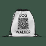 QR-Codesegment für Dog Walker Sportbeutel<br><div class="desc">Hund Walker extra große QR Code Business Branding.</div>