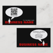 qr Codespracheblase Visitenkarte (Vorne/Hinten)