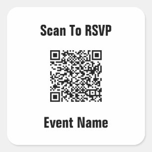 QR-Codevorlage in UAWG-Ereignisname scannen Quadratischer Aufkleber