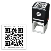 QR-Codevorlage mit beliebigem Text Permastempel (Beispiel)