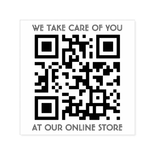 QR-Codevorlage mit beliebigem Text Permastempel (Design)