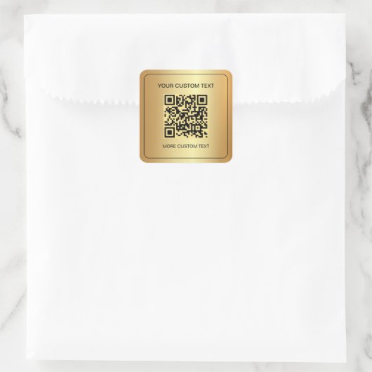 QR-Codevorlage scannen Ihre benutzerdefinierten Im Quadratischer Aufkleber (Tasche)