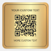 QR-Codevorlage scannen Ihre benutzerdefinierten Im Quadratischer Aufkleber (Vorderseite)