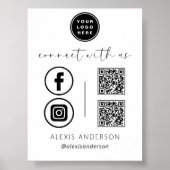 QR Connect mit US Business Logo Social Media Poster (Vorne)