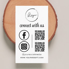 QR Connect mit US Business Logo Social Media Visitenkarte