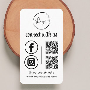 QR Connect mit US Business Logo Social Media Visitenkarte