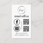 QR Connect mit US Business Logo Social Media Visitenkarte (Vorderseite)
