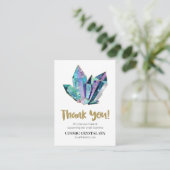 *~* QR COSMIC CRYSTALS Logo DANKEN SIE AP8 Review Begleitkarte (Stehend Vorderseite)