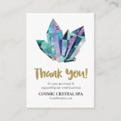 *~* QR COSMIC CRYSTALS Logo DANKEN SIE AP8 Review Begleitkarte (Vorderseite)