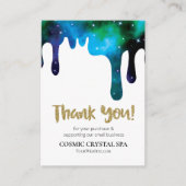 *~* QR COSMIC TROPFEN DANK LOGO AP8 Review Begleitkarte (Vorderseite)