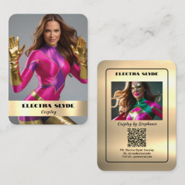 QR-Cosplay-Karten für Schwermetalle Visitenkarte