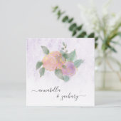 *~* QR Damask ROSE UAWG Glitzer - AR12 Wedding Einladung (Stehend Vorderseite)