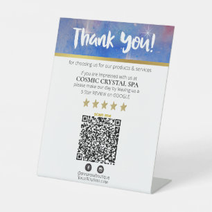 *~* QR - DANK IHNEN, DEN Kosmos Galaxy Nebula AP8 Sockelschild