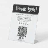 *~* QR DANK SIE ÜBERPRÜFEN SILVER GRAU AP8 SOCKELSCHILD (Vorderseite)