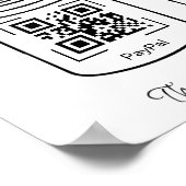 QR Digital Tips Jars Paypal Apple Cash App Poster (Ecke)