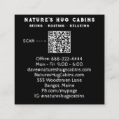 *~* QR Distressed AP49 Mason Jar Quadratische Visitenkarte (Rückseite)