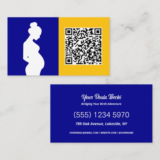 QR Doula Visitenkarte (Vorne/Hinten)
