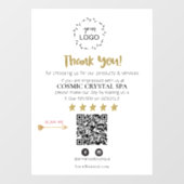 *~* QR Einfache minimale Überprüfung Logo DANK IHN Fensteraufkleber (Blatt)