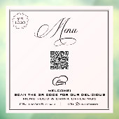 *~* QR Einfache Sea Muschel LOGO MENU Fensterheber Fensteraufkleber (Blatt 3)