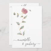 *~* QR Einfache UAWG Rose Gold Glitzer AR12 Hochze Einladung (Vorne/Hinten)