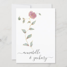 *~* QR Einfache UAWG Rose Gold Glitzer AR12 Hochze Einladung