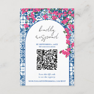 QR Elegant Calligraphy Wedding Response Card UAWG Begleitkarte