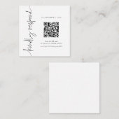 QR Elegante Calligraphy Wedding Square UAWG Begleitkarte (Vorne/Hinten)