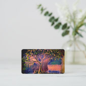 *~* QR Fantasy Ethereal TREE AP82 Business Card Visitenkarte (Stehend Vorderseite)