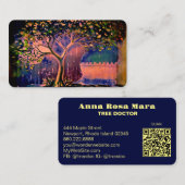 *~* QR Fantasy Ethereal TREE AP82 Business Card Visitenkarte (Vorne/Hinten)