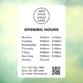 QR-Firmenlogo für Geschäftszeiten Fensteraufkleber (Blatt 3)