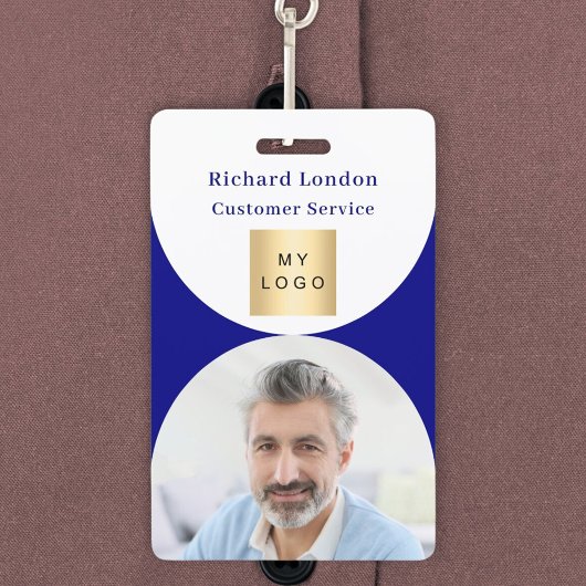 QR-Firmenlogo für nagelblaues Foto Ausweis