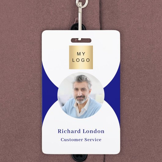 QR-Firmenlogo für nagelblaues Foto Ausweis