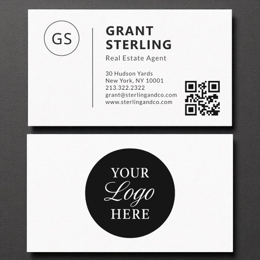 QR-Firmenlogo für Real Anwesen Agent Visitenkarte