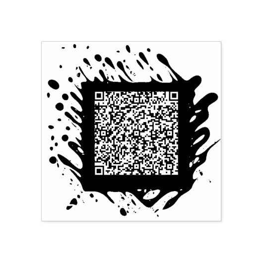 QR-Firmenlogo hier Gummistempel (Prägung)
