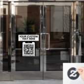 QR-Firmenlogo Modern Minimalistisch Fensteraufkleber (Büro Tür)