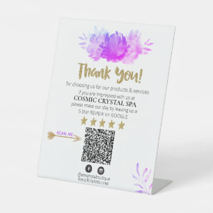 ~* QR FLORAL VIOLET Review Logo DANK AP8 Sockelschild