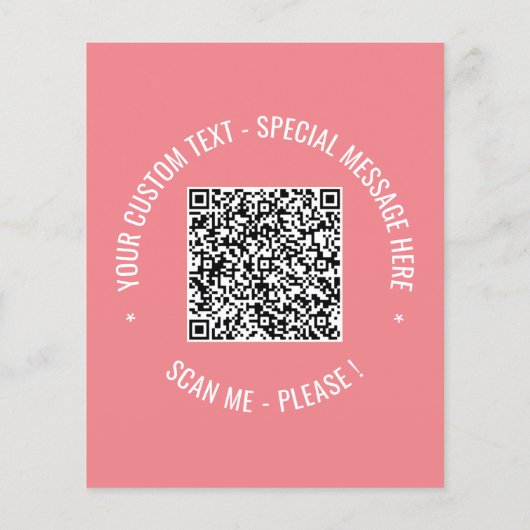 QR-Flyer für die QR-Codeprüfung Info Text und Farb Flyer (Hinten)