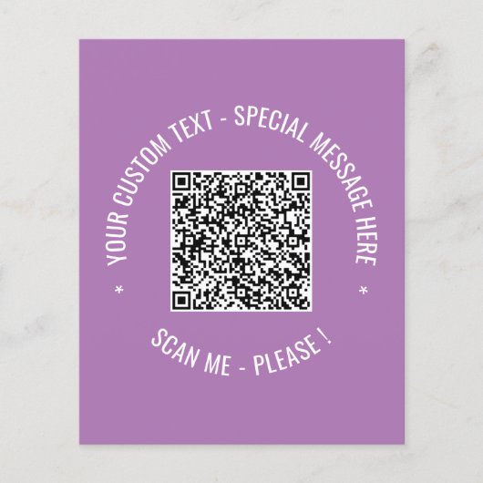 QR-Flyer für die QR-Codeprüfung Info Text und Farb Flyer (Vorne)