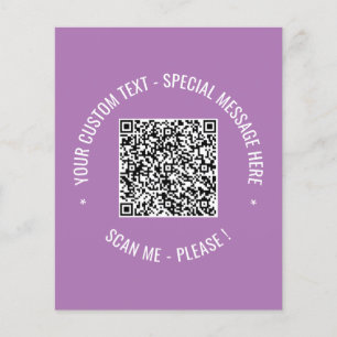 QR-Flyer für die QR-Codeprüfung Info Text und Farb Flyer