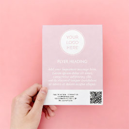 QR-Flyer für QR-Codes in Business Pink Flyer