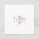 QR Foto Aktie Fall Wildblume Monogramm Begleitkarte (Vorderseite)