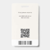 QR-Foto-Beige für Mitarbeiter Ausweis (Rückseite)