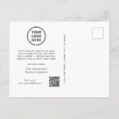 QR-Foto-Code Firmenweihnachtszeit Feiertagspostkarte (Rückseite)